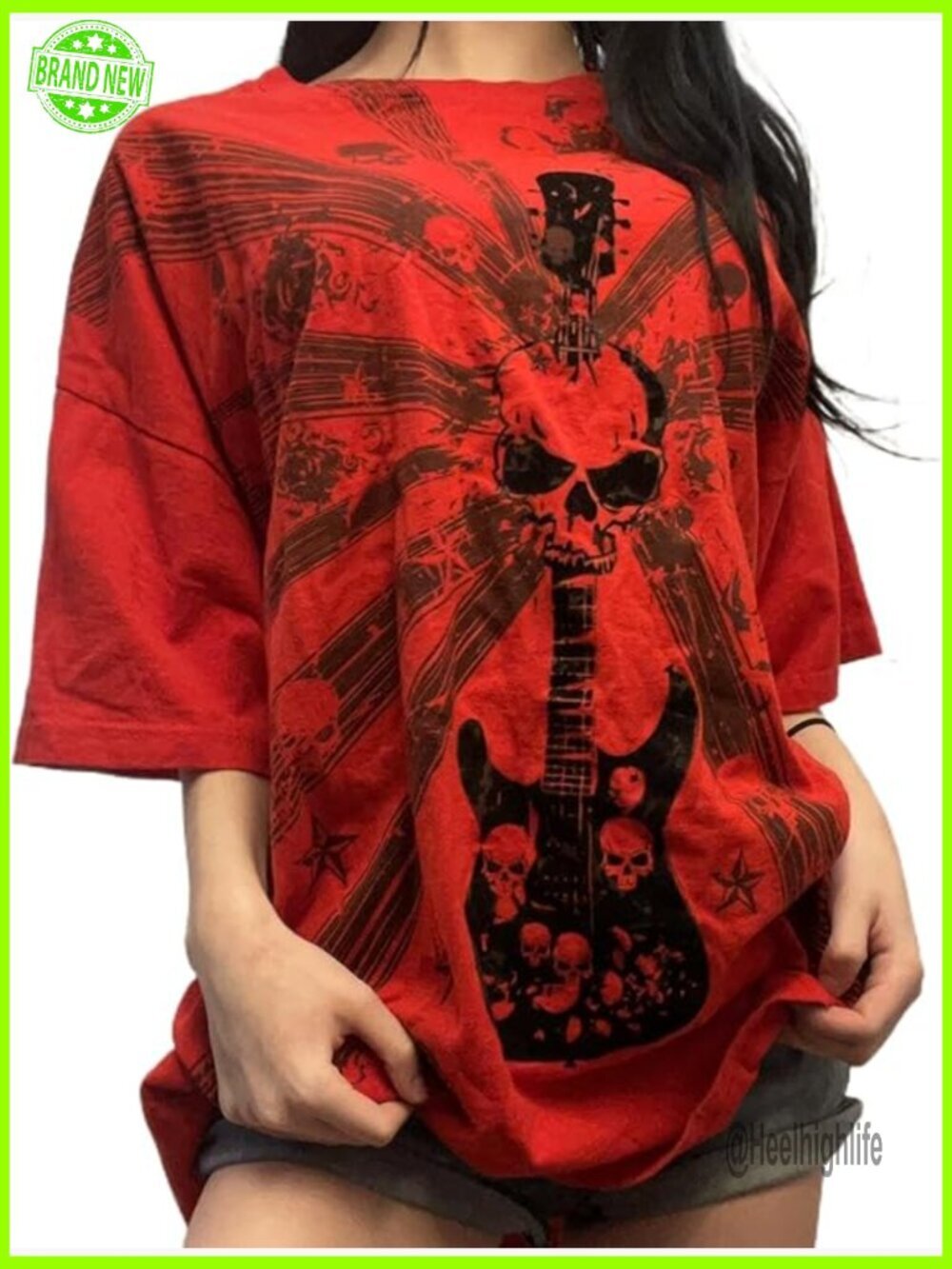 Fairy Grunge Oversized Graphic T-Shirt Y2K Emo Vintage Tee